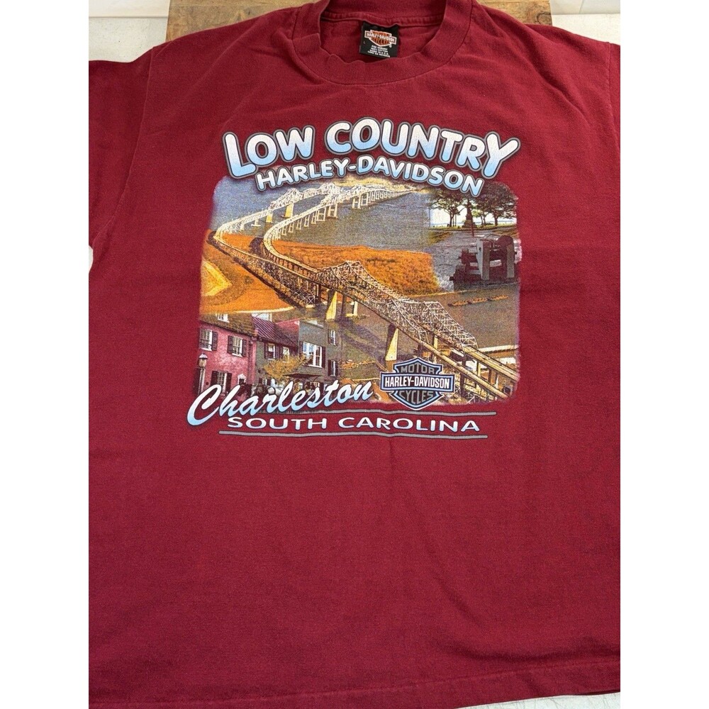 Harley Davidson Low Country Charleston South Carolina Mens T-shirt Size L